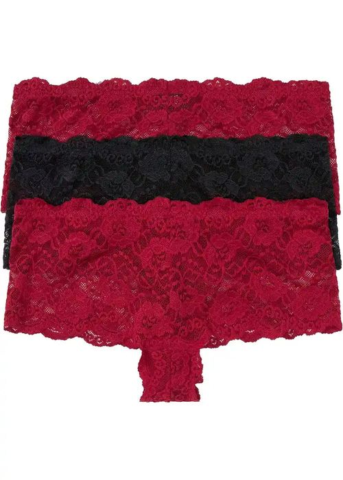 B.P.C. 3-pak koronkowe stringi ^36/38