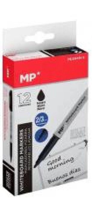 Marker do tablic 2,0/3,0mm czarny (12szt) MP Main Paper blister,82x164