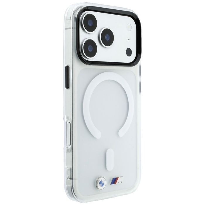 Etui BMW M IML Frosted Metal Logo i Trims MagSafe do iPhone 18 Pro Max / 17 Pro Max przezroczysty