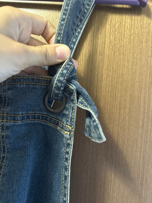 Джинсові шорти, комбінезон для вагітних, синій колір, розмір 40