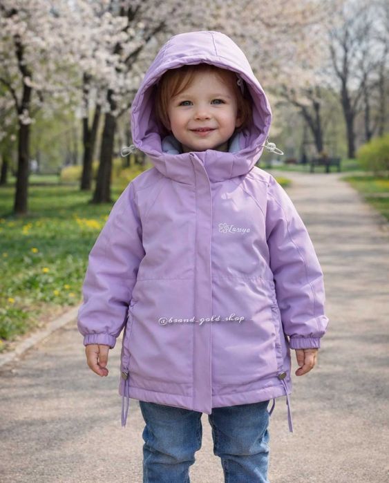 Подовжена демісезонна термо куртка Lassye для дівчинки 86-110