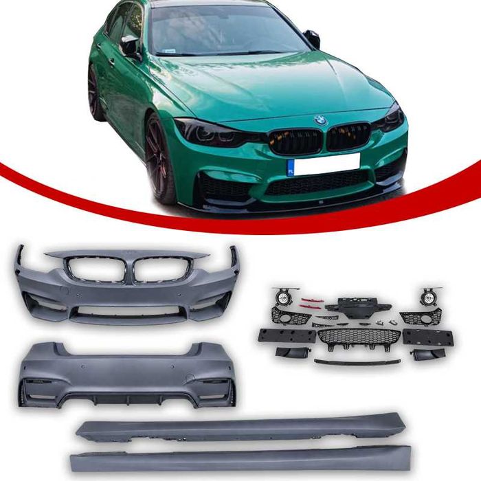 Komplet Bodykit BMW F30 Zestaw Zderzaków M3 look Halogeny PDC