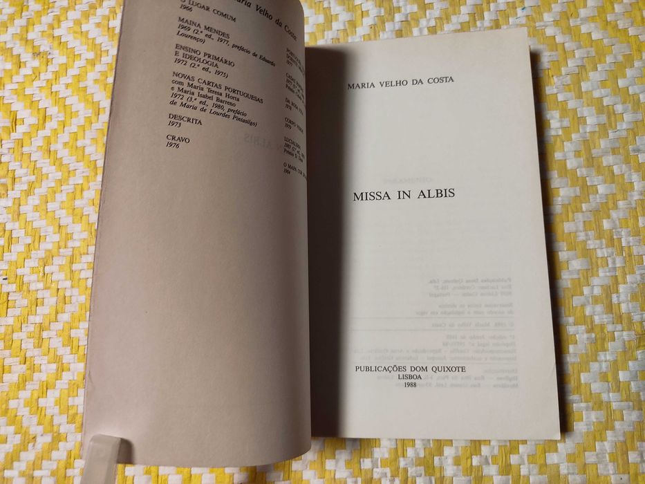 MIssa in Albis –  Maria Velho da Costa