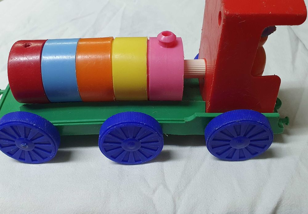 1960 Comboio Nursery Toy, Merit Safe Play, Brinquedo de Berçário RARO!