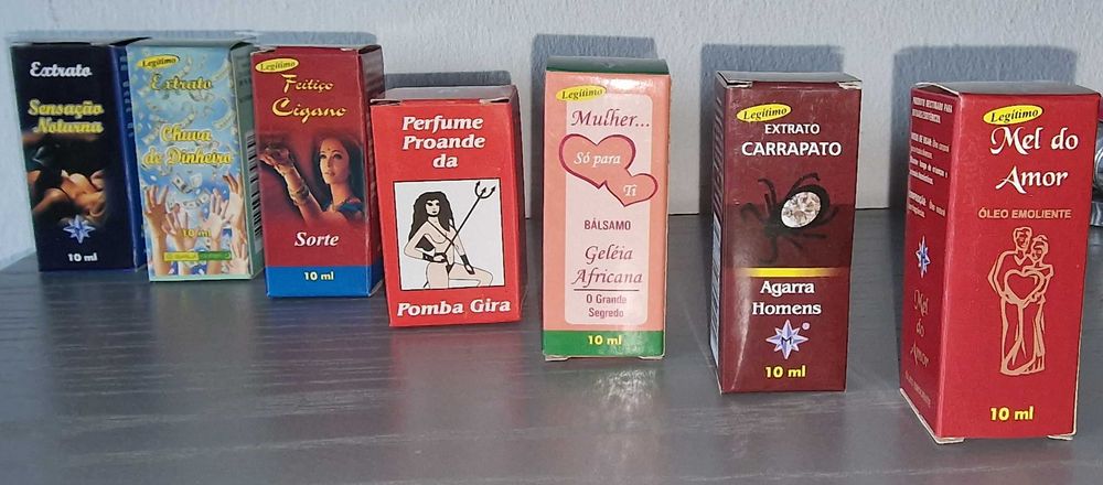 Óleos, extratos e perfumes