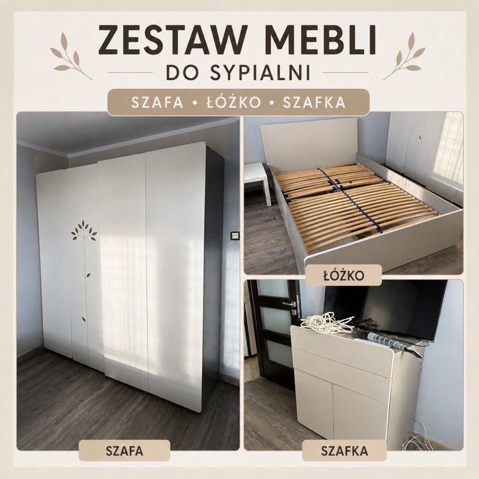 Meble VOX zestaw szafa łóżko komoda - zestaw do sypialni