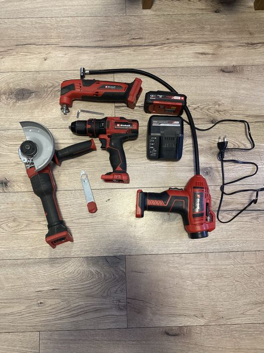 Wkretarka, szlifierka, kompresor Einhell