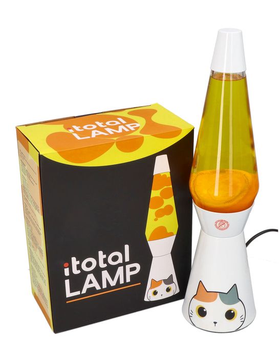 Lampa lawowa magma LAVA LAWA lampka XL2806 Biała Żółta KOT KOTEK magmo