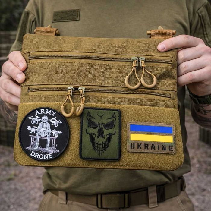 Тактична сумка з панеллю для патчів через плече армована підкладка чоловіча нагрудна сумка месенджер для нашивок патчів з липучкою.Сумка через плечо