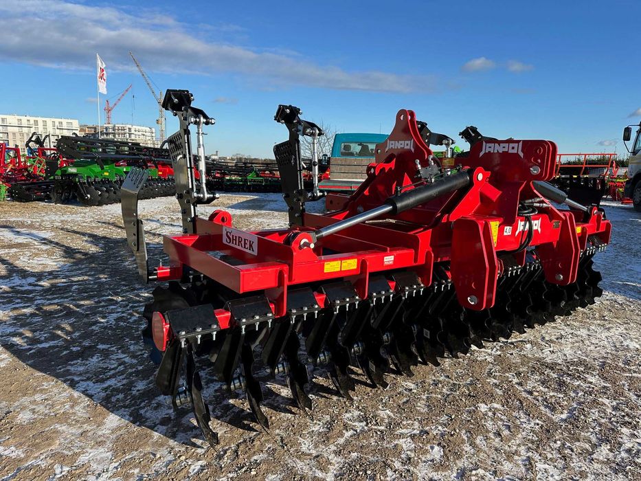 Brona talerzowa 4.0M Hydrauliczna Wał daszkowy Fi600mm JANPOL 5M 6M