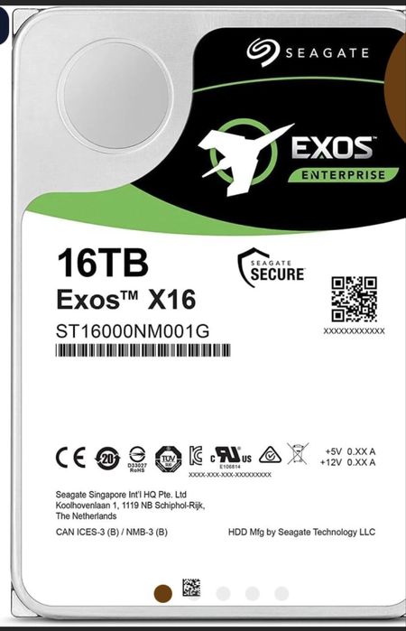 Жосткий диск 16 ТВ х16