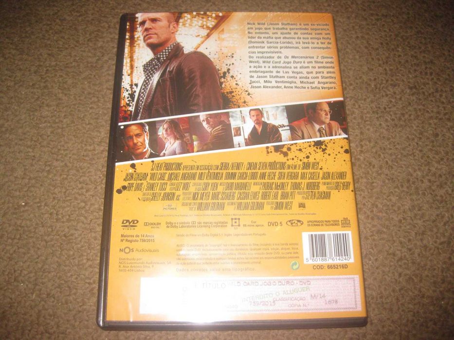DVD "Wild Card- Jogo Duro" com Jason Statham