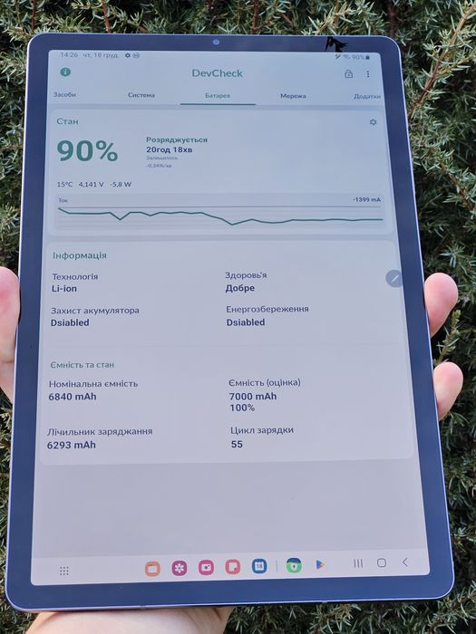 Samsung Tab S6 (6/128) | Як НОВИЙ | АКБ 55 циклів | Повний комплект