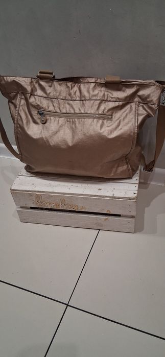 Torba Kipling New Shopper S Tabacco Metal  jak nowa
