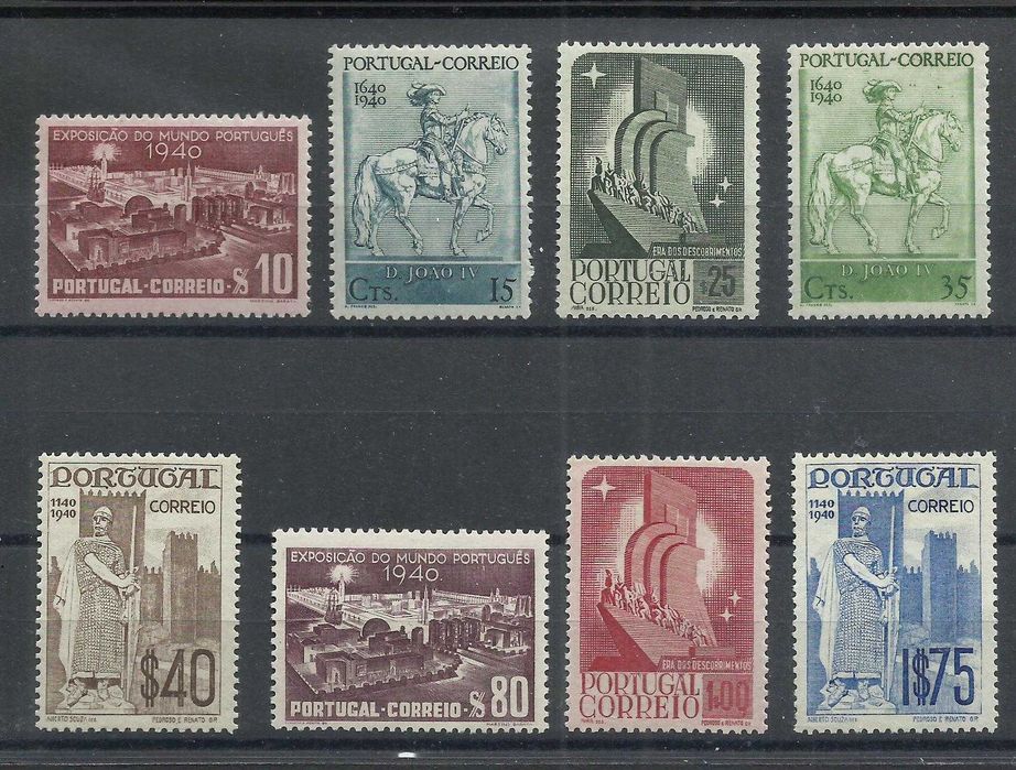 Selos portugueses – Série 8º e 3º Centenários Portugal – 1940