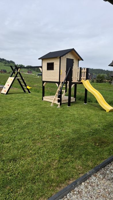 Plac Zabaw 10x10 Huśtawka  Zjeżdżalnia  bocianie gniazdo Piaskownica