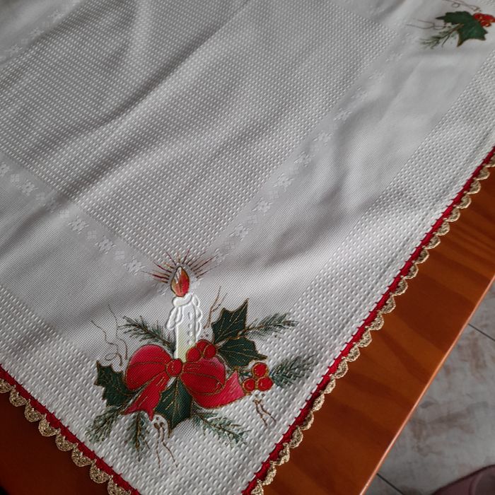 Toalhas de Natal  pintadas à mão