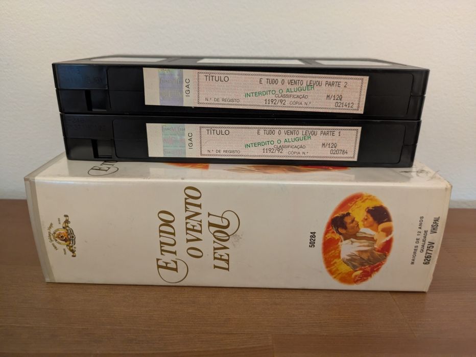 Duplo VHS " E tudo o vento Levou " 1939 (Opt. Estado)
