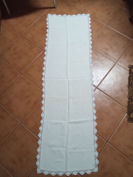 Pano de linho rendado