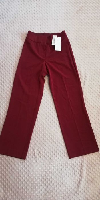 Spodnie Artigiano nowe bordowe w kant r. S 34