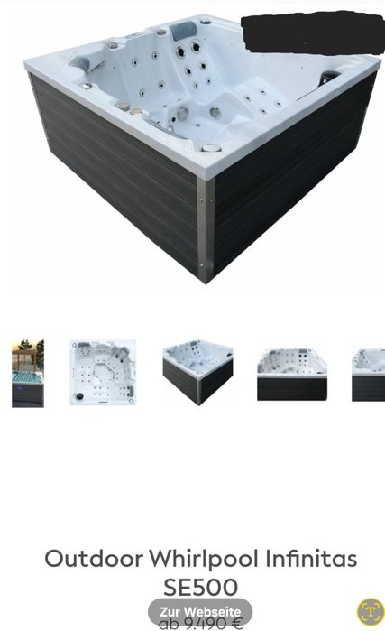 JACUZZI Wanna ogrodowa z hydromasażem Infinitas SE500 GERMANY 12490 €