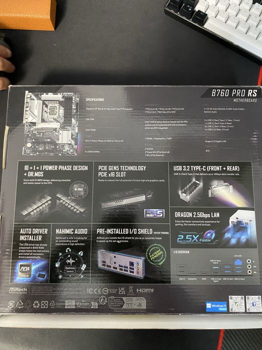 Продам комплектом asrock b760 pro rs і Intel i7 14700k