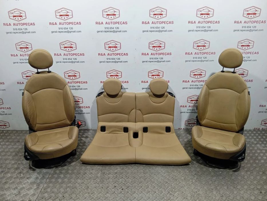 Conjunto de Bancos Mini Cooper S R57 Lci em Beje e Pele
