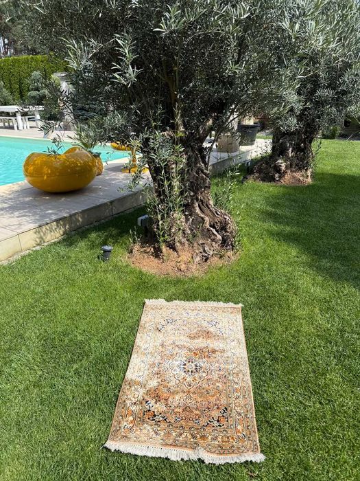 Nowy Jedwabny r.tkany dywan perski GHOUM / GHOM 105x64 galeria 7 tyś