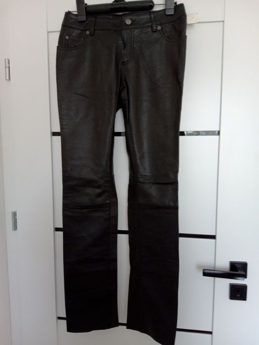 Spodnie skórzane damskie