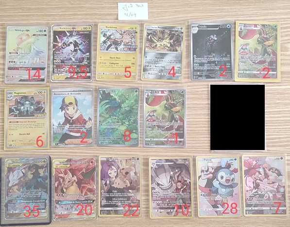 Cartas Pokémon Full arts e promos