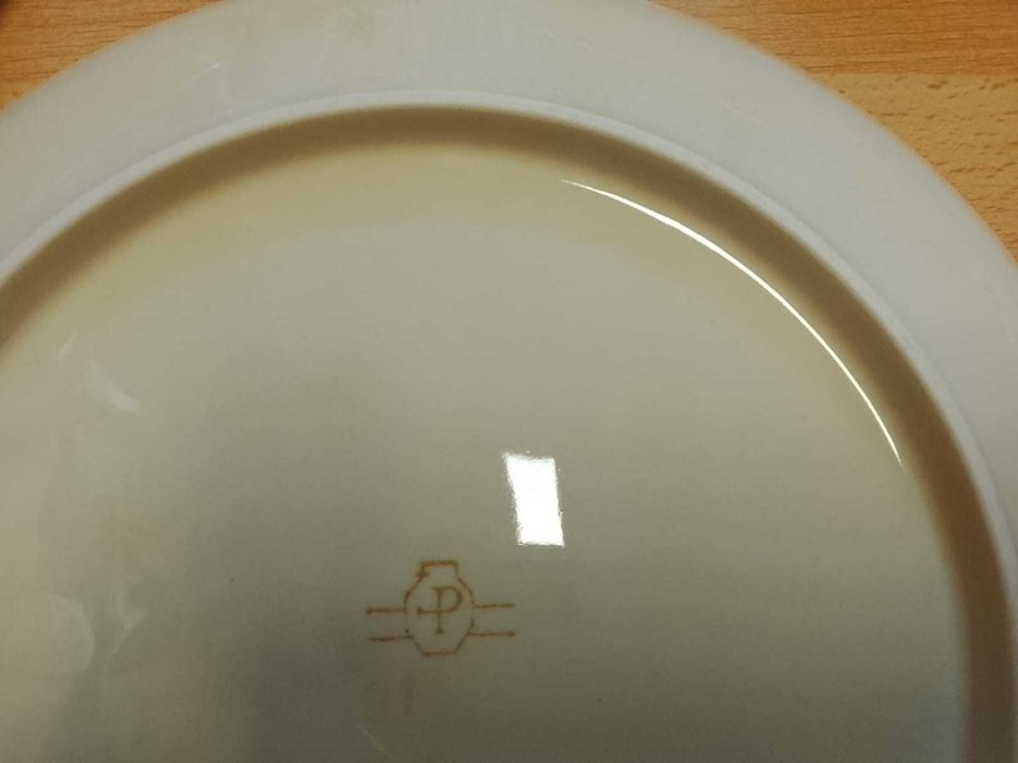 Komplet 5 talerzy obiadowych Porcelit Pruszków PRL