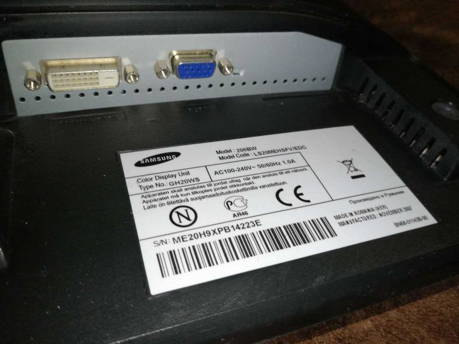 БУ Монітор 20" Samsung 206BW  в гарному стані
