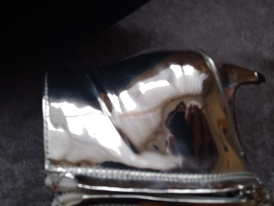 Srebrne botki Zara 37