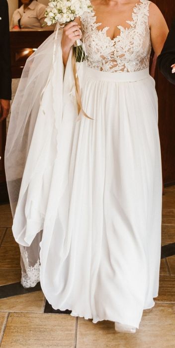 Muślinowa Suknia Ślubna