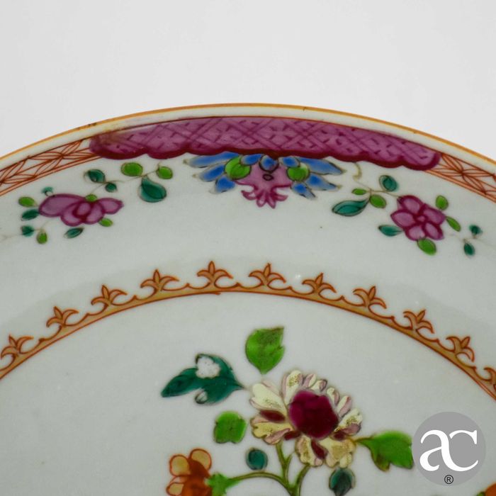 Prato Companhia das Índias, decoração dos pavões, Qianlong, séc. XVIII