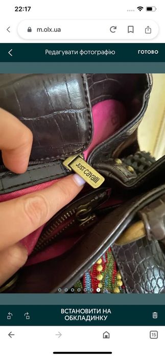 Роскошная сумка Roberto Cavalli лимитка в коллекцию с ручной вышивкой