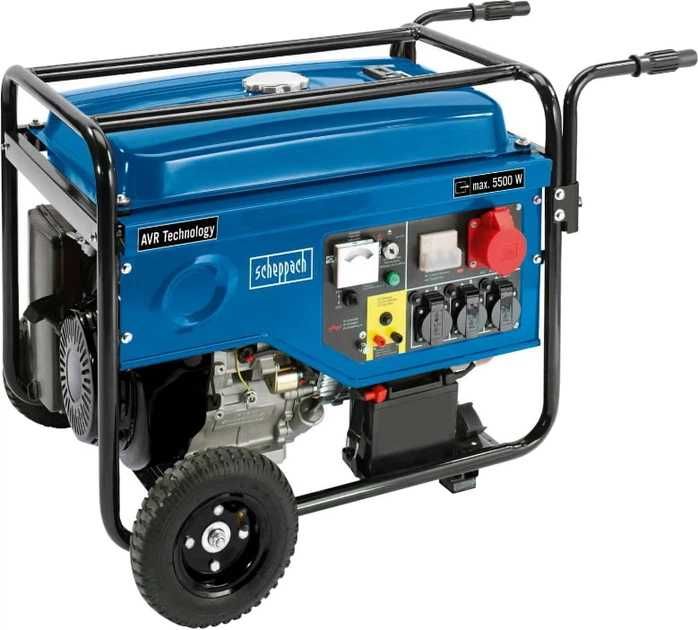 Генератор Scheppach SG7100 Газ-бензин,електростартер 6 кВт 3фази ,мідь