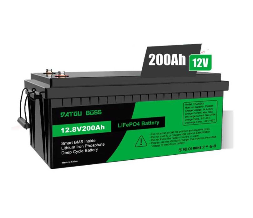 аккумулятор 200 Ah Datouboss LiFePO4 батарея 12.8 v литий-жел-фосф bms