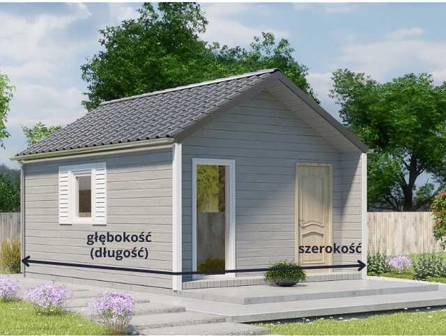 Domek letniskowy ogrodowy całoroczny 7,5x4 15mm