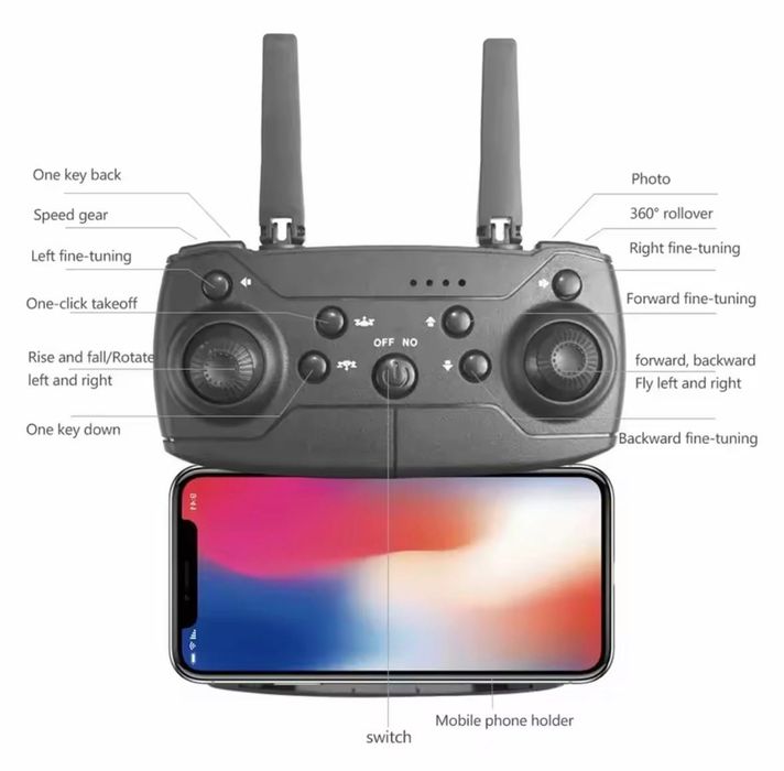 Продам дрон 4K E88 с 2 HD-камерами, Wi-Fi, удержание высоты, складной.