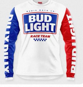 T-shirts espectaculares de manga comprida, Bud e etc