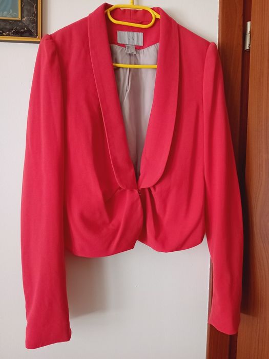 Bolerko, krótka marynarka, narzutka, 38/40, malina