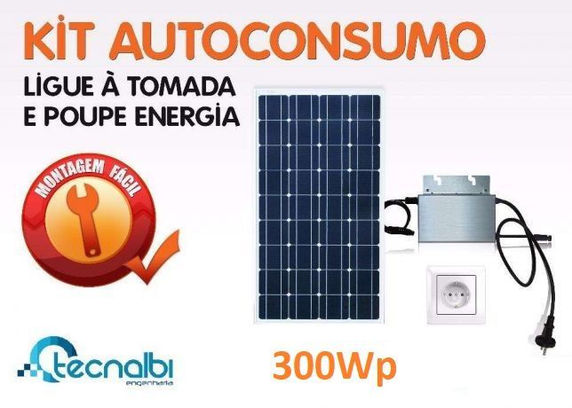 Kit de autoconsumo fotovoltaico 300wp - burocracia zero