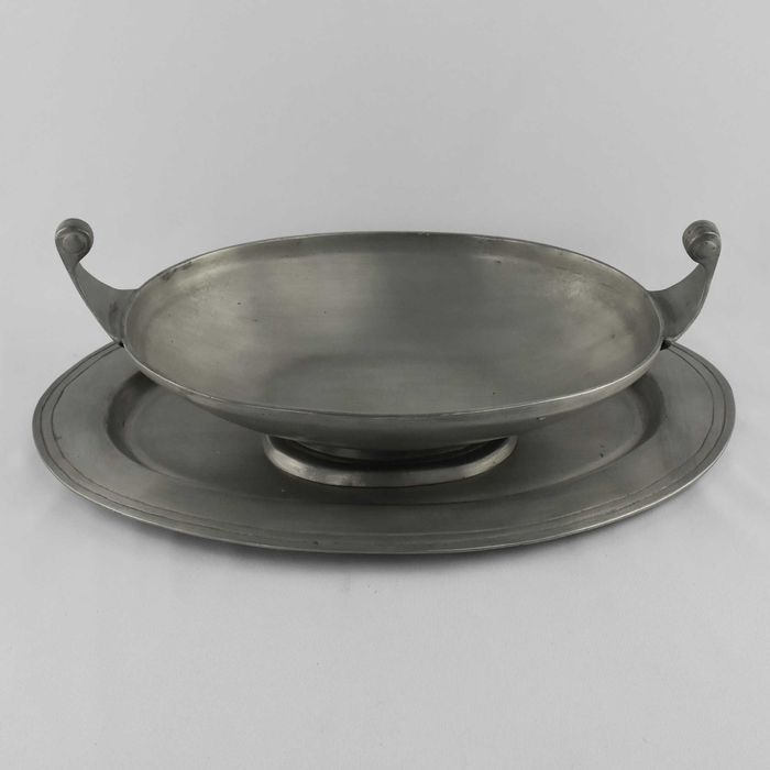 Terrina com tampa em estanho puro – Estanhos Gomil