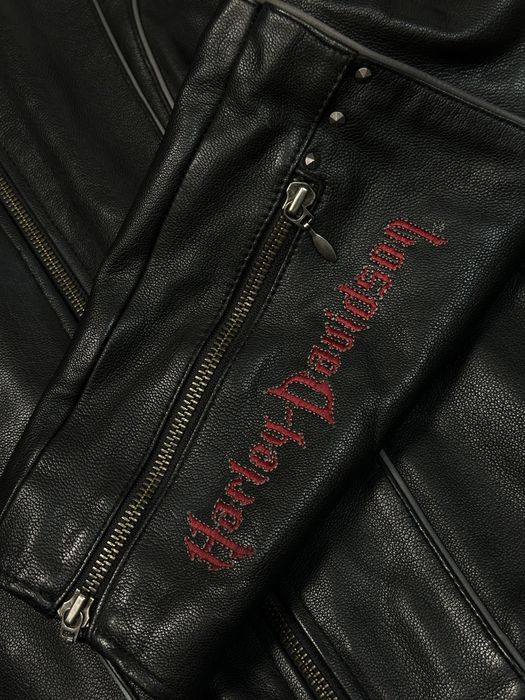 Оригінальна вінтажна шкіряна мото куртка harley davidson