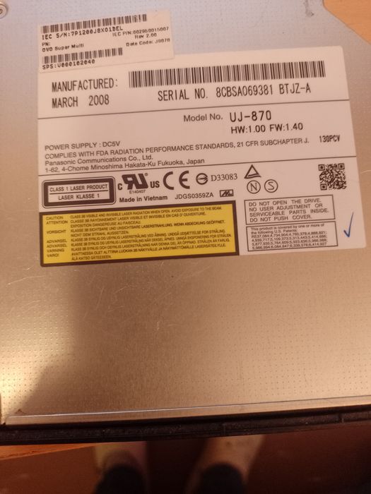 Nagrywarka DVD wewnętrzna do laptopa