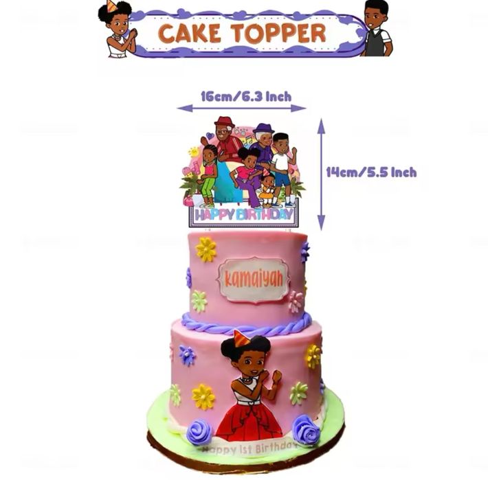 Zestaw Urodzinowy Balony Chorągiewki Na Tort