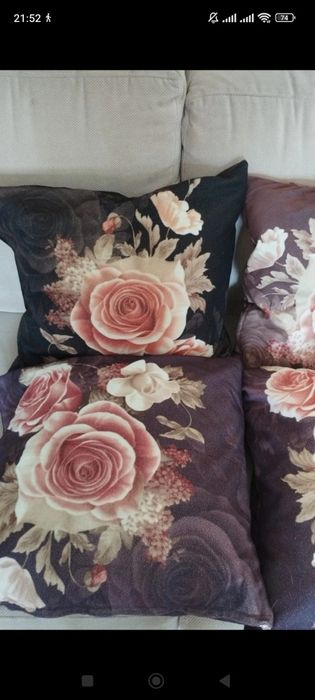 Conjunto de 8 capas de  almofadas com padrão mas e