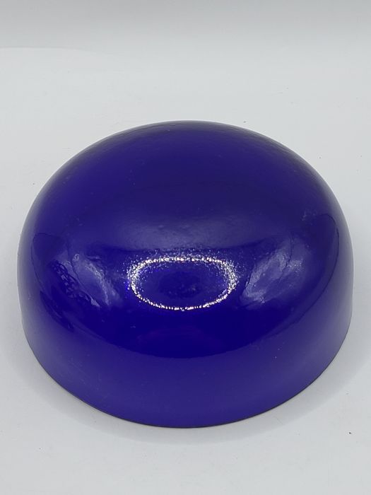 Posrebrzana cukiernica + szkło kobaltowe