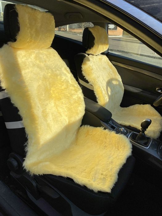 Авточехол із натуральної овчини, меховой чехол, накидка на автокрісло